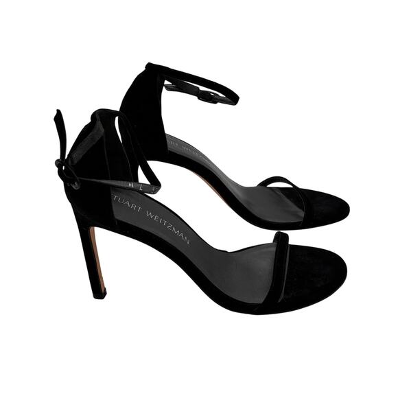 Stuart Weitzman Women's Nudist Sandal Black Goose Bump Size 7 - Picture 4 of 6